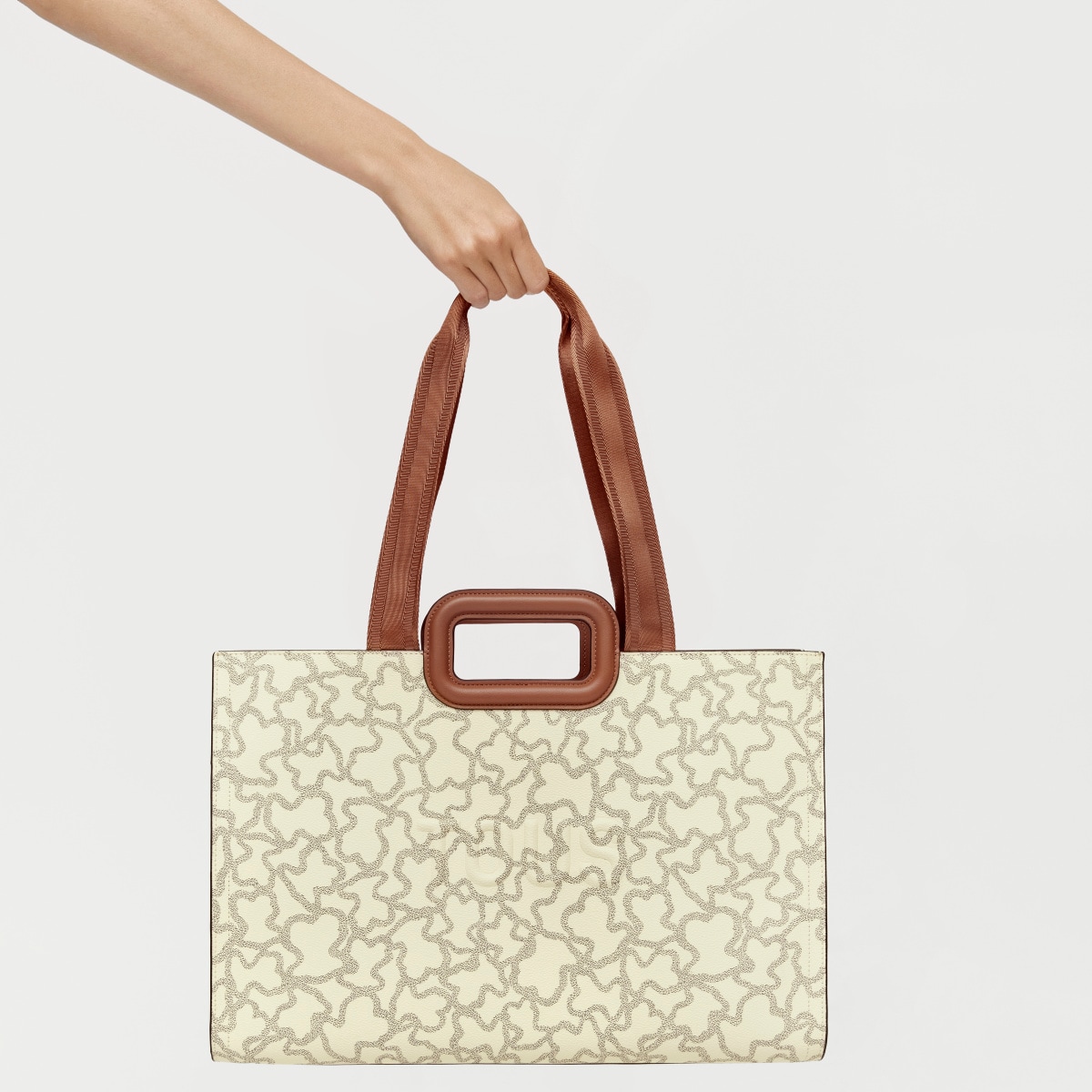 Large beige Kaos Icon Amaya Shopping Bag