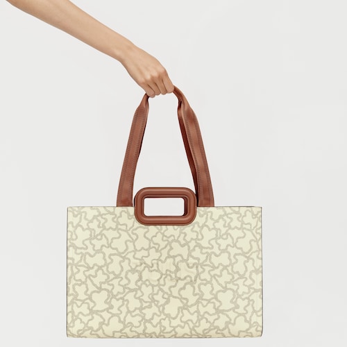 Shopper grande Amaya beige Kaos Icon