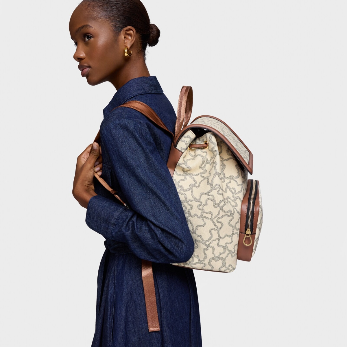 Tous - Mochila Beige Kaos Icon - Beige