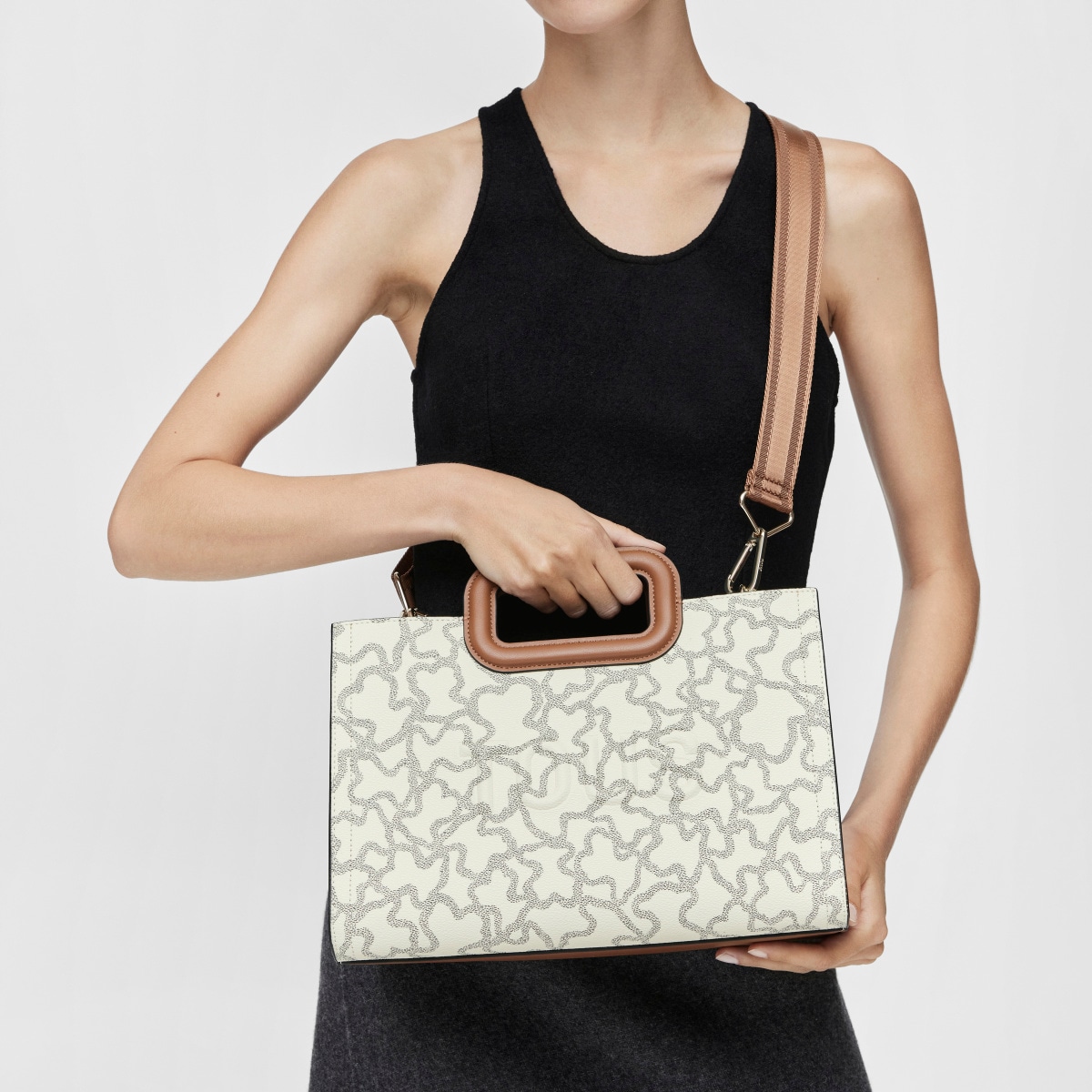 Medium beige Kaos Icon Amaya Shopping bag