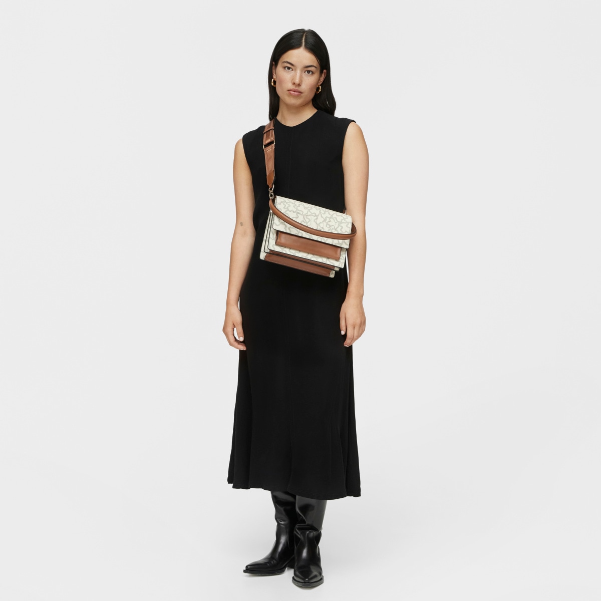 Medium beige Kaos Icon Audree Crossbody bag