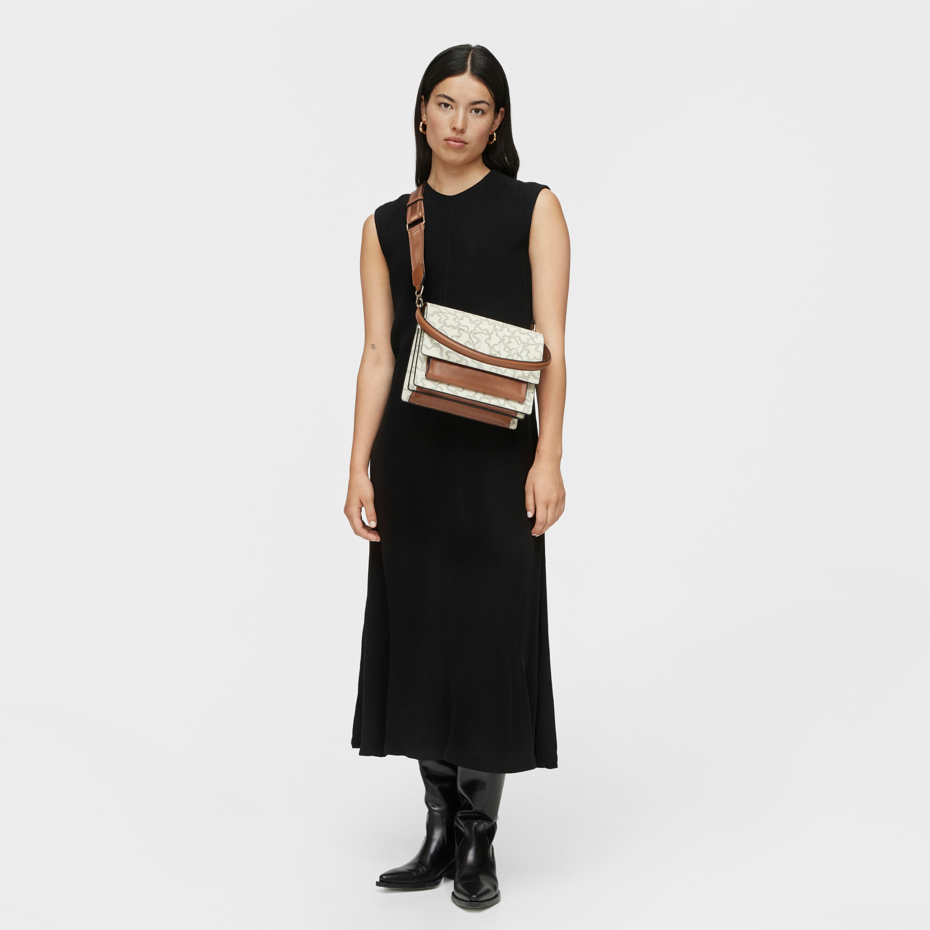 Medium beige Kaos Icon Audree Crossbody bag