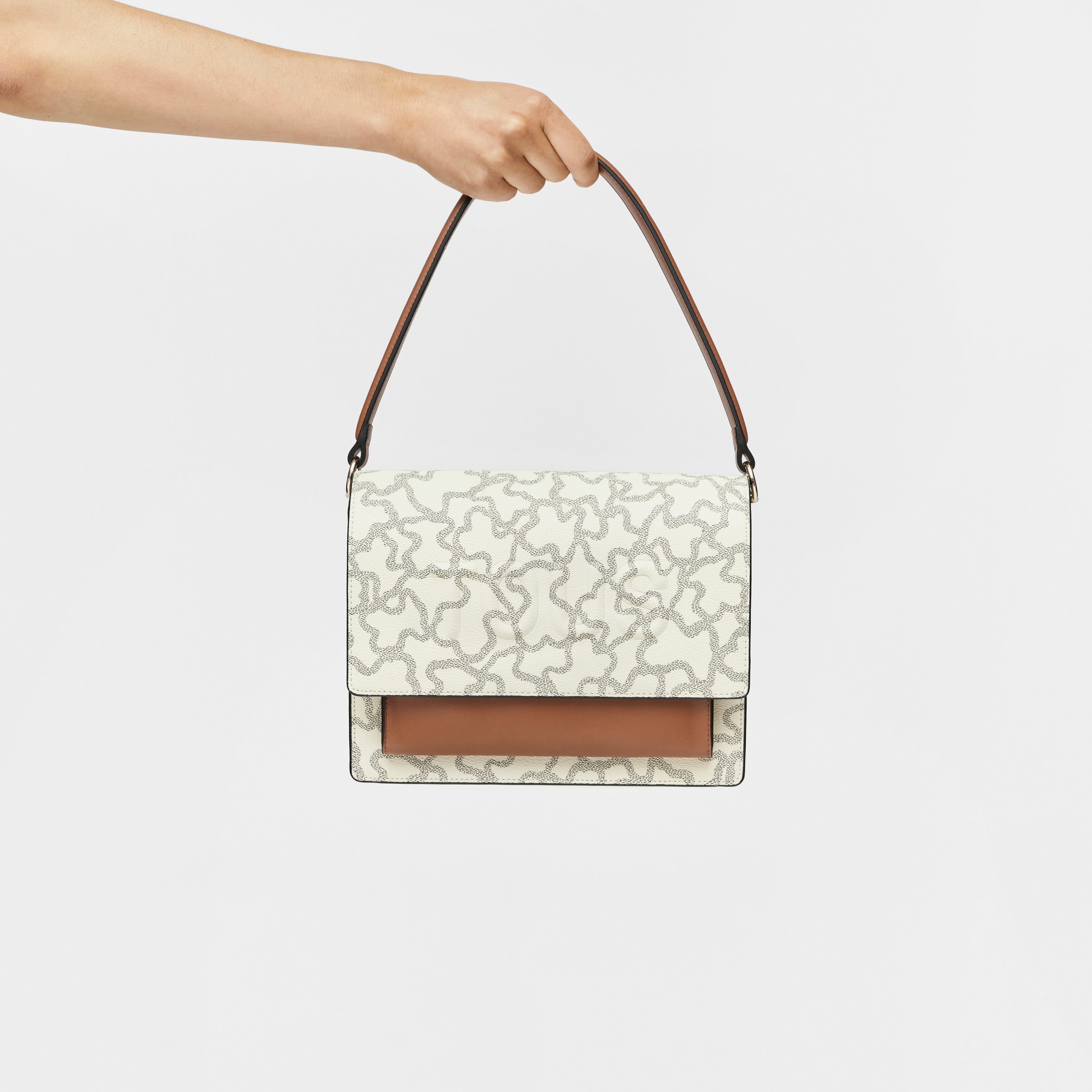 Medium beige Kaos Icon Audree Crossbody bag