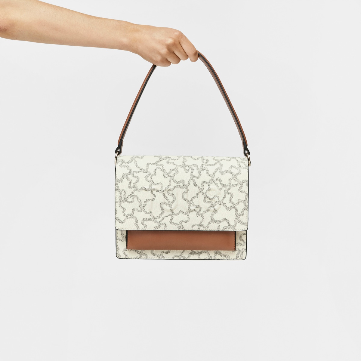 Medium beige Kaos Icon Audree Crossbody bag