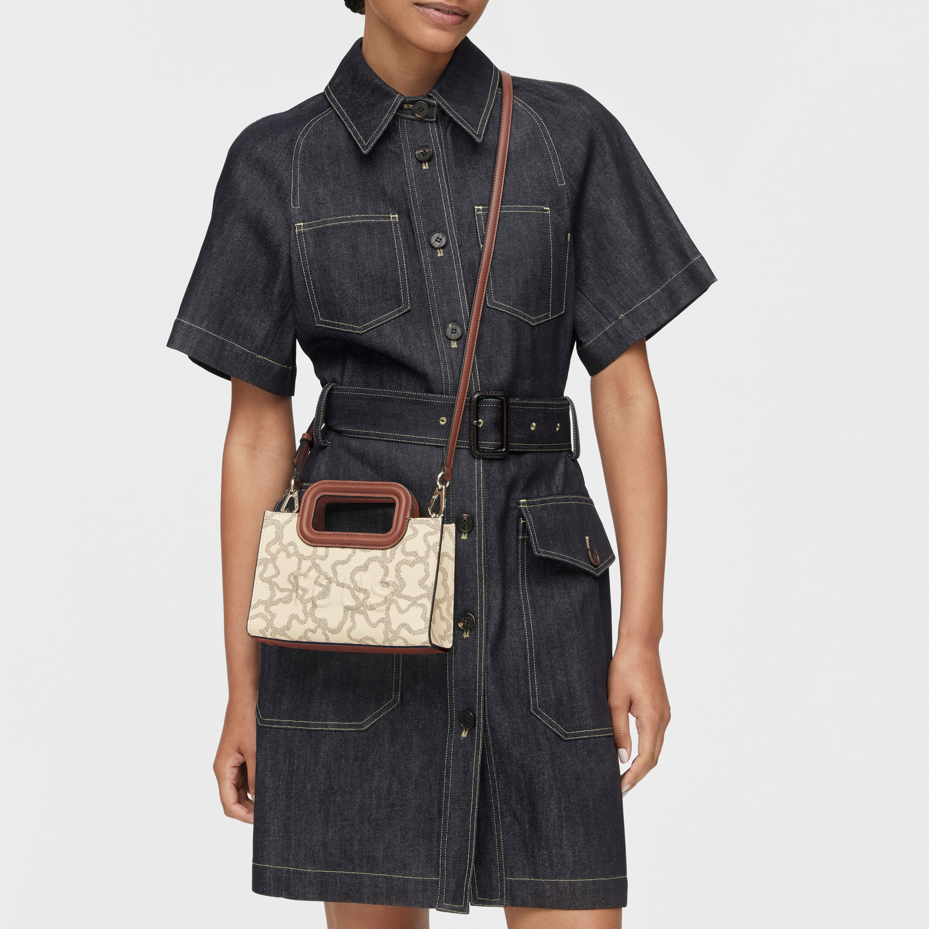 Mini beige Kaos Icon Crossbody bag