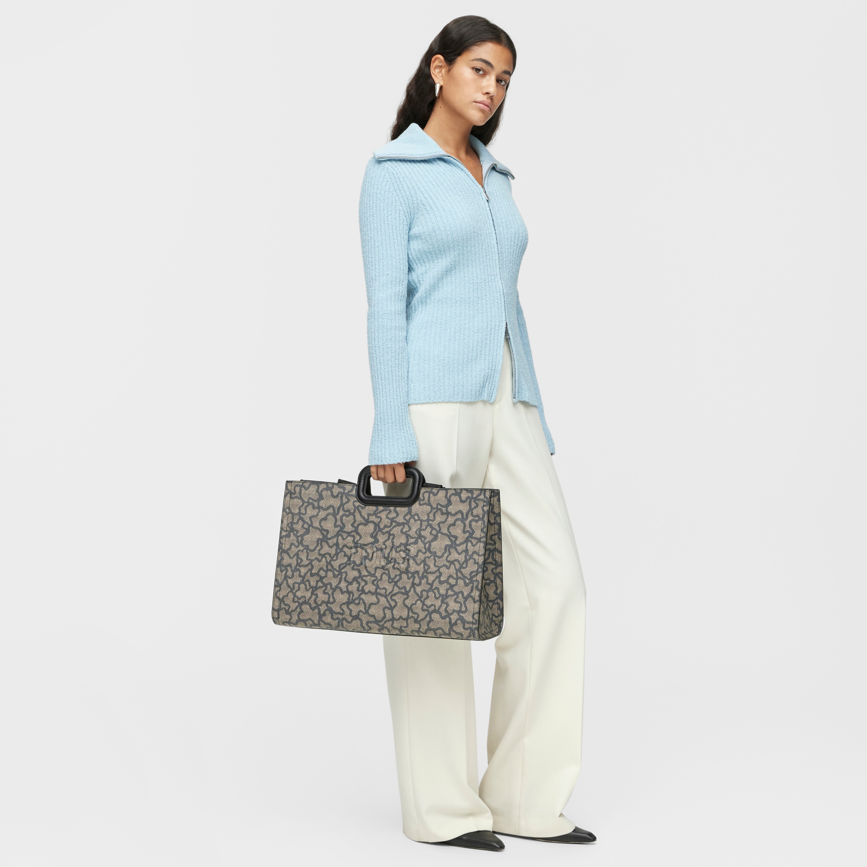 Large black Kaos Icon Amaya Shopping Bag