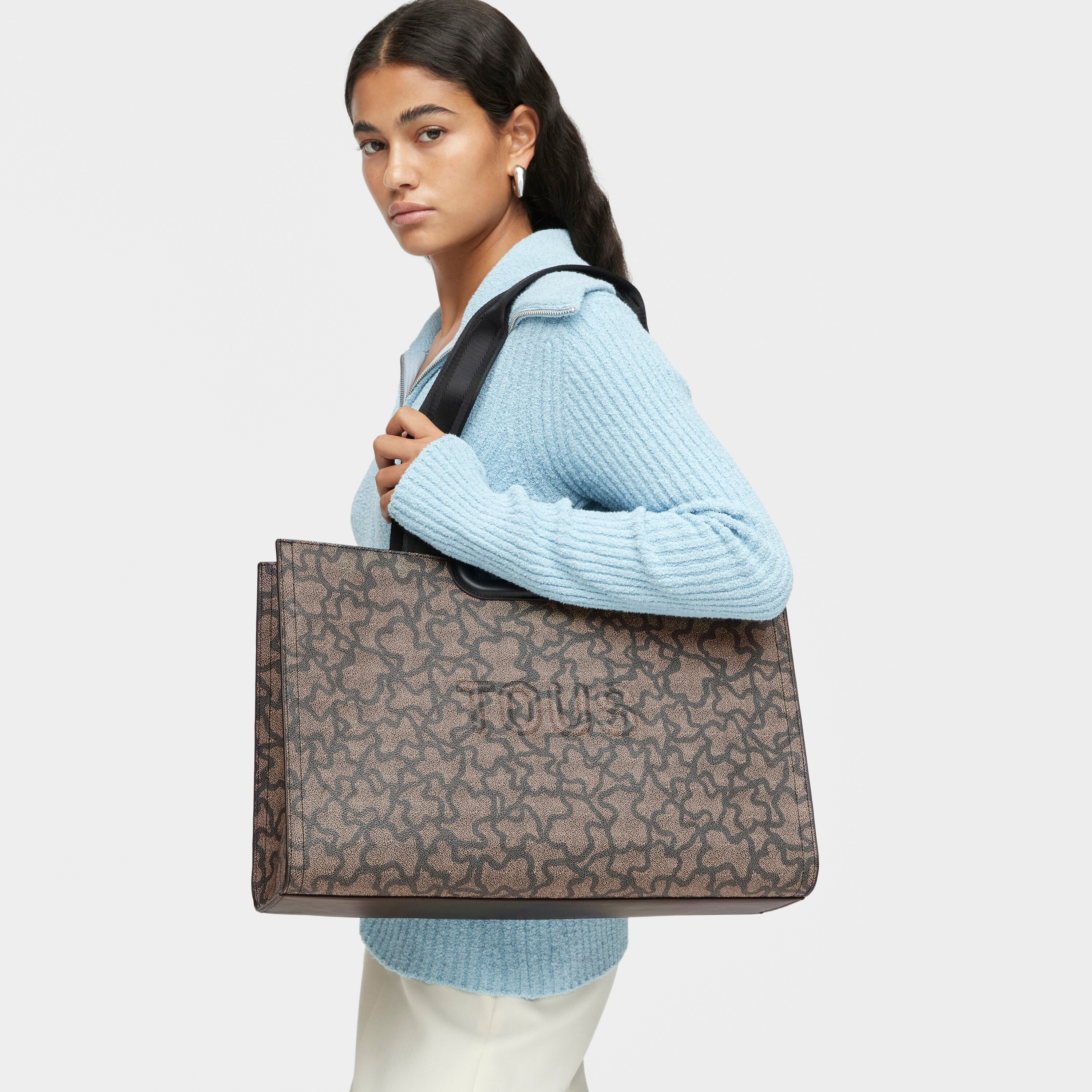 Large black Kaos Icon Amaya Shopping Bag