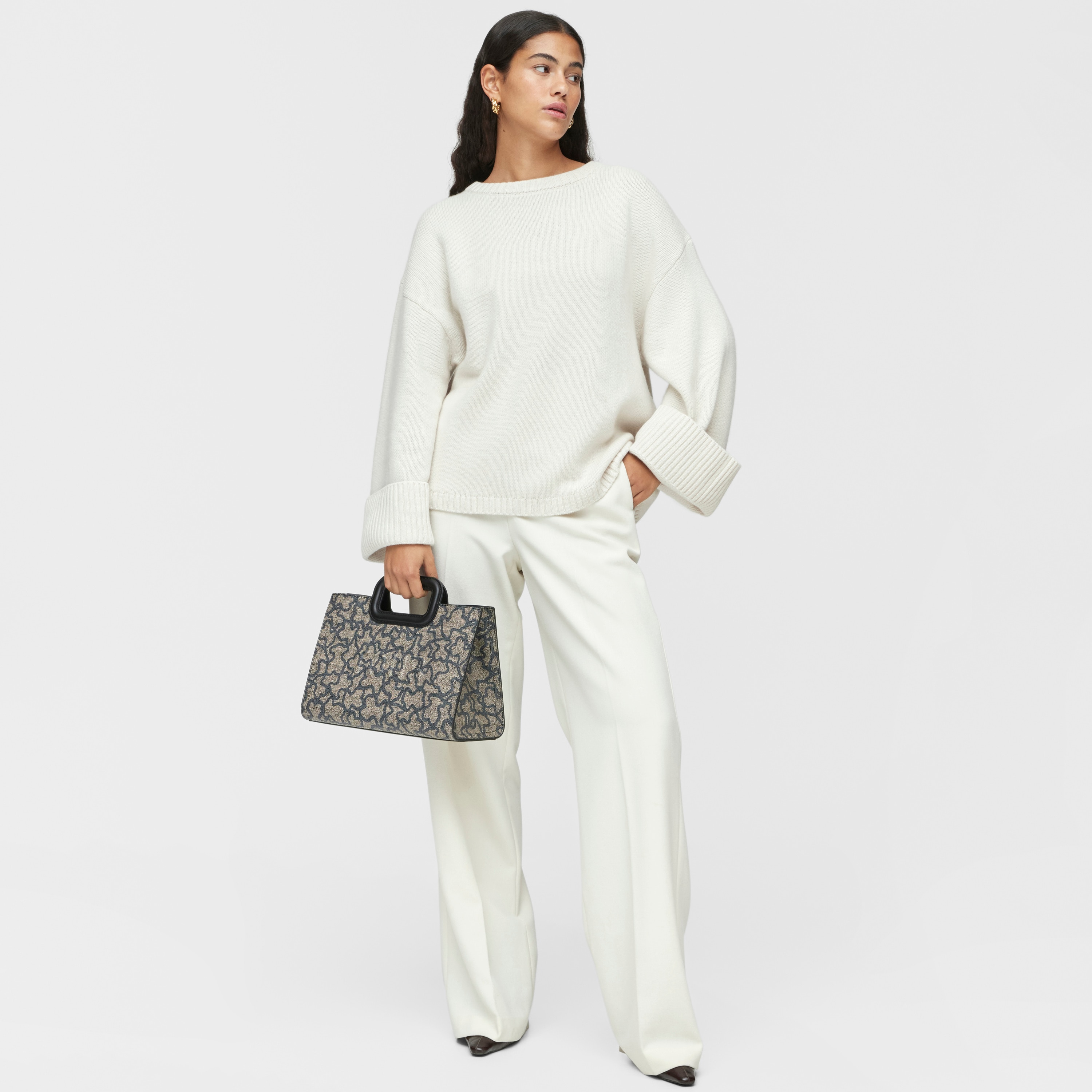 Medium black Kaos Icon Amaya Shopping Bag