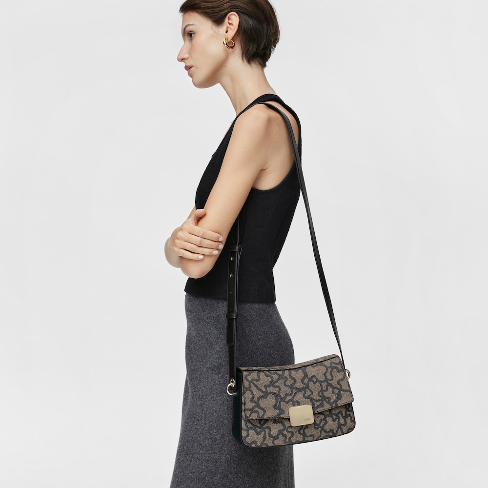 Bandolera peque&ntilde;a negra Kaos Icon