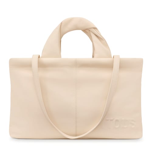 Shopper de piel beige TOUS Dolsa