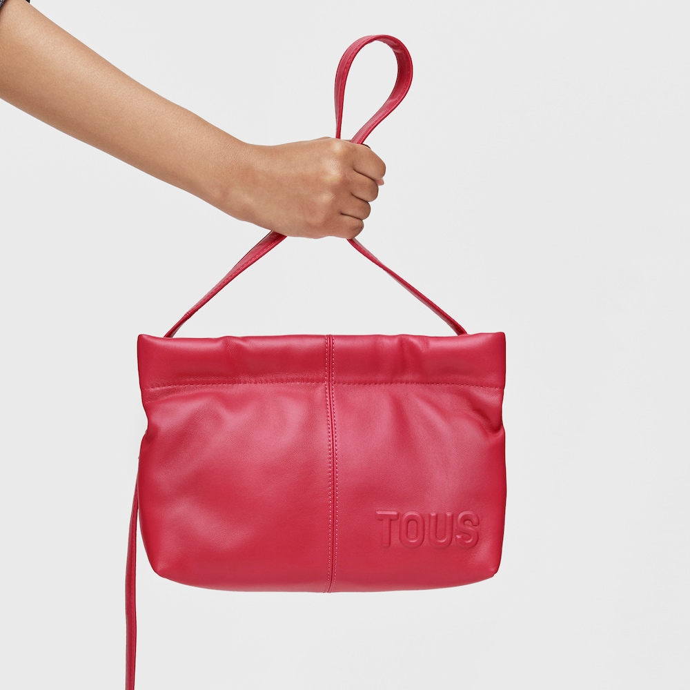 Fuchsia-colored leather Crossbody bag TOUS Dolsa