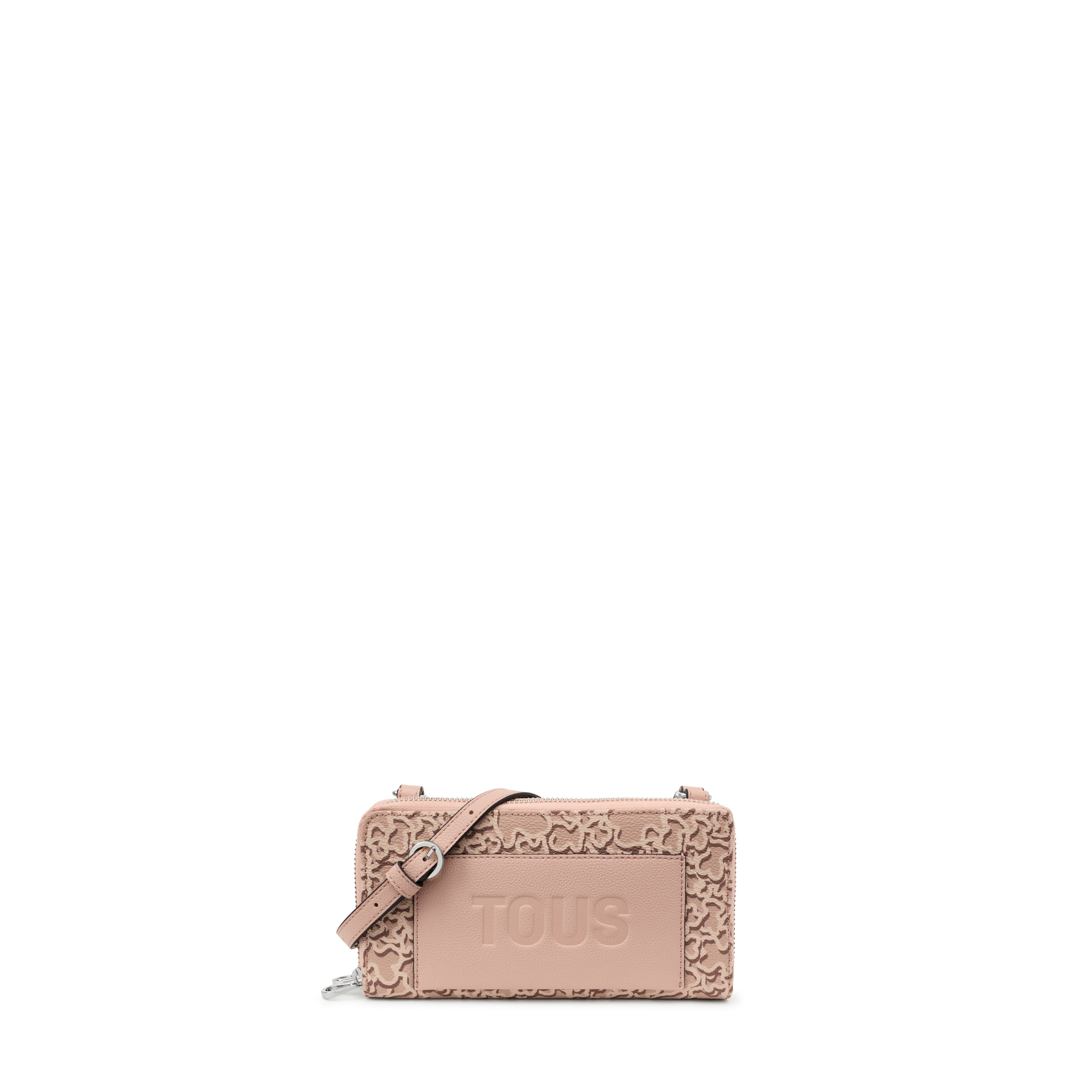 Taupe-colored Wallet-cellphone case Kaos Mini Evolution