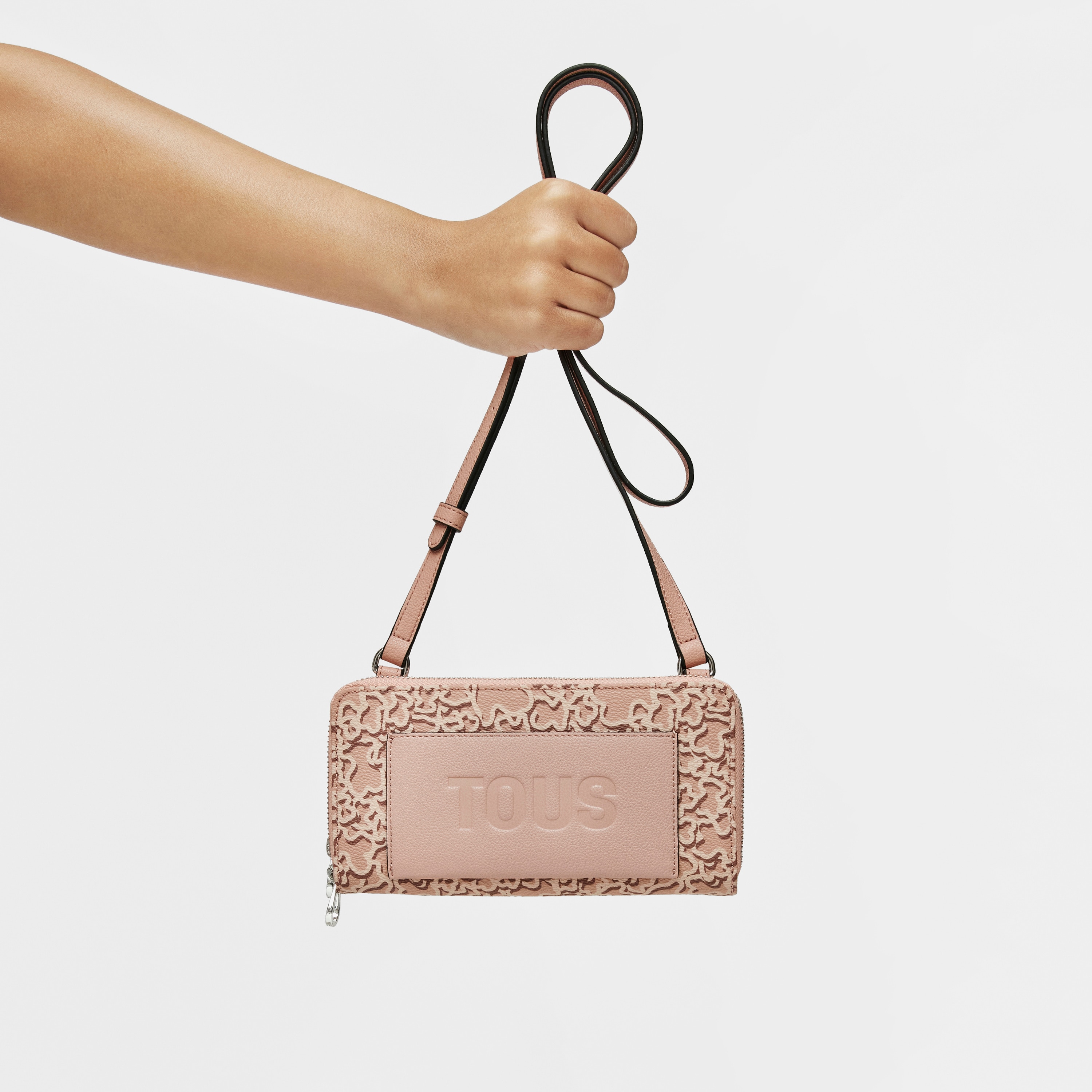 Taupe-colored Wallet-cellphone case Kaos Mini Evolution