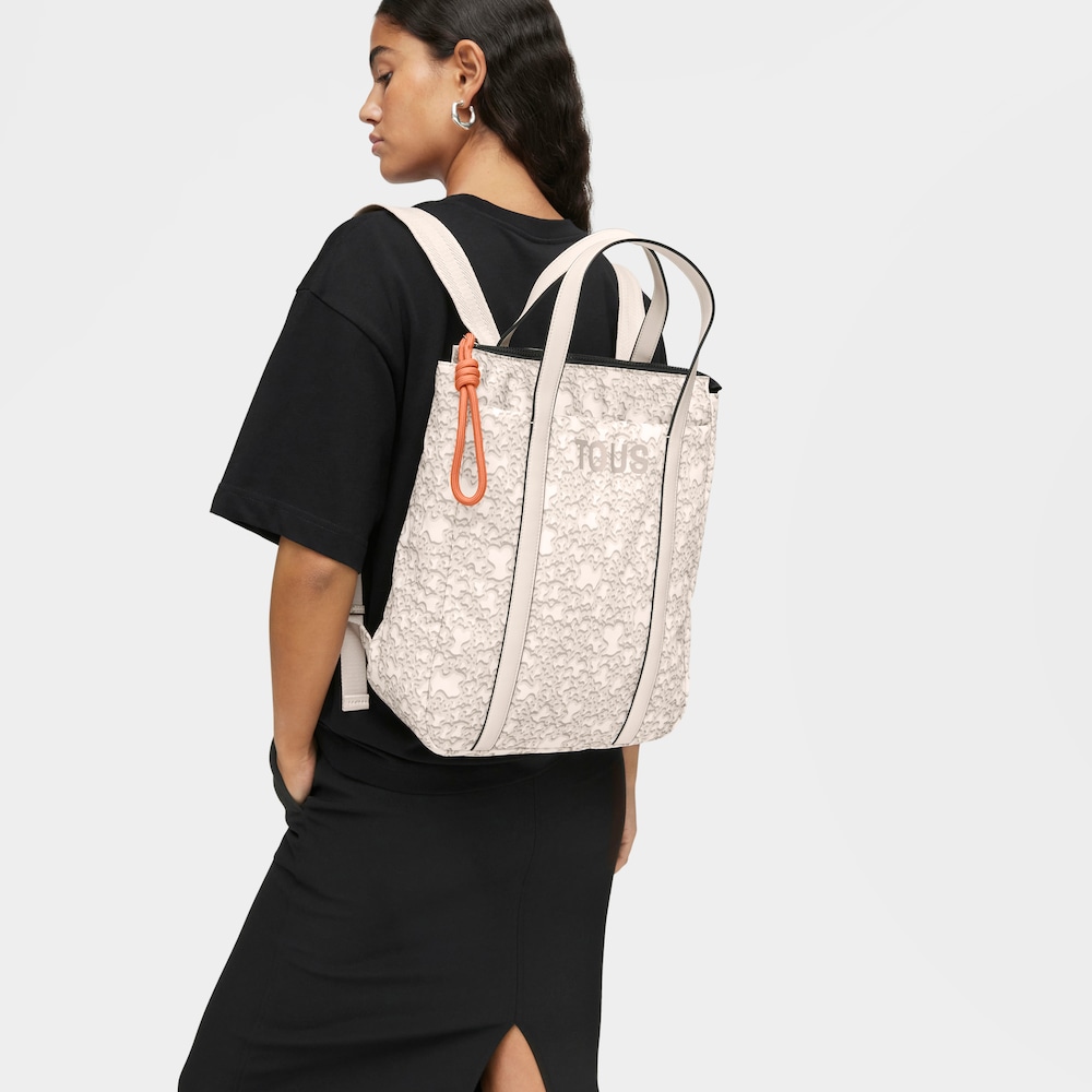 Beige Kaos Mini Evolution Nylon Backpack