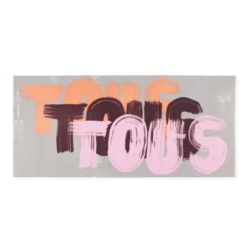 Light gray cotton Foulard TOUS By Hand