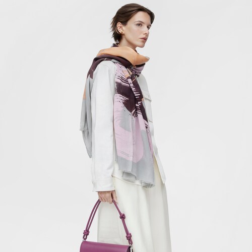 Light gray cotton Foulard TOUS By Hand