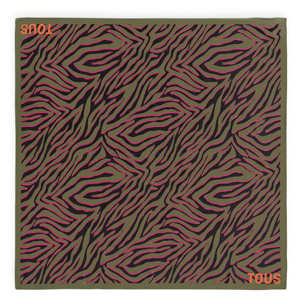 Foulard caqui TOUS Zebra