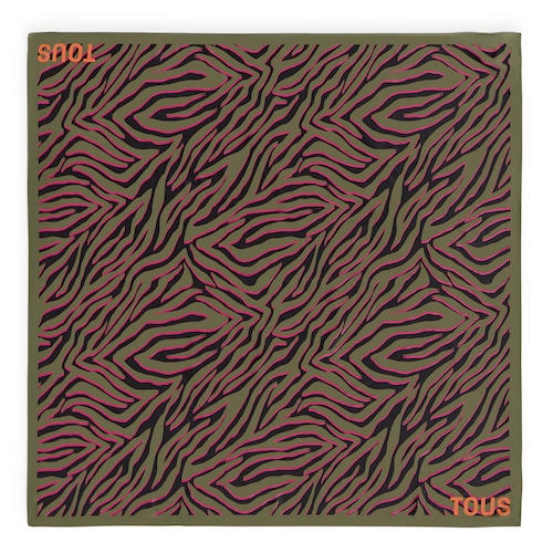 Foulard caqui TOUS Zebra