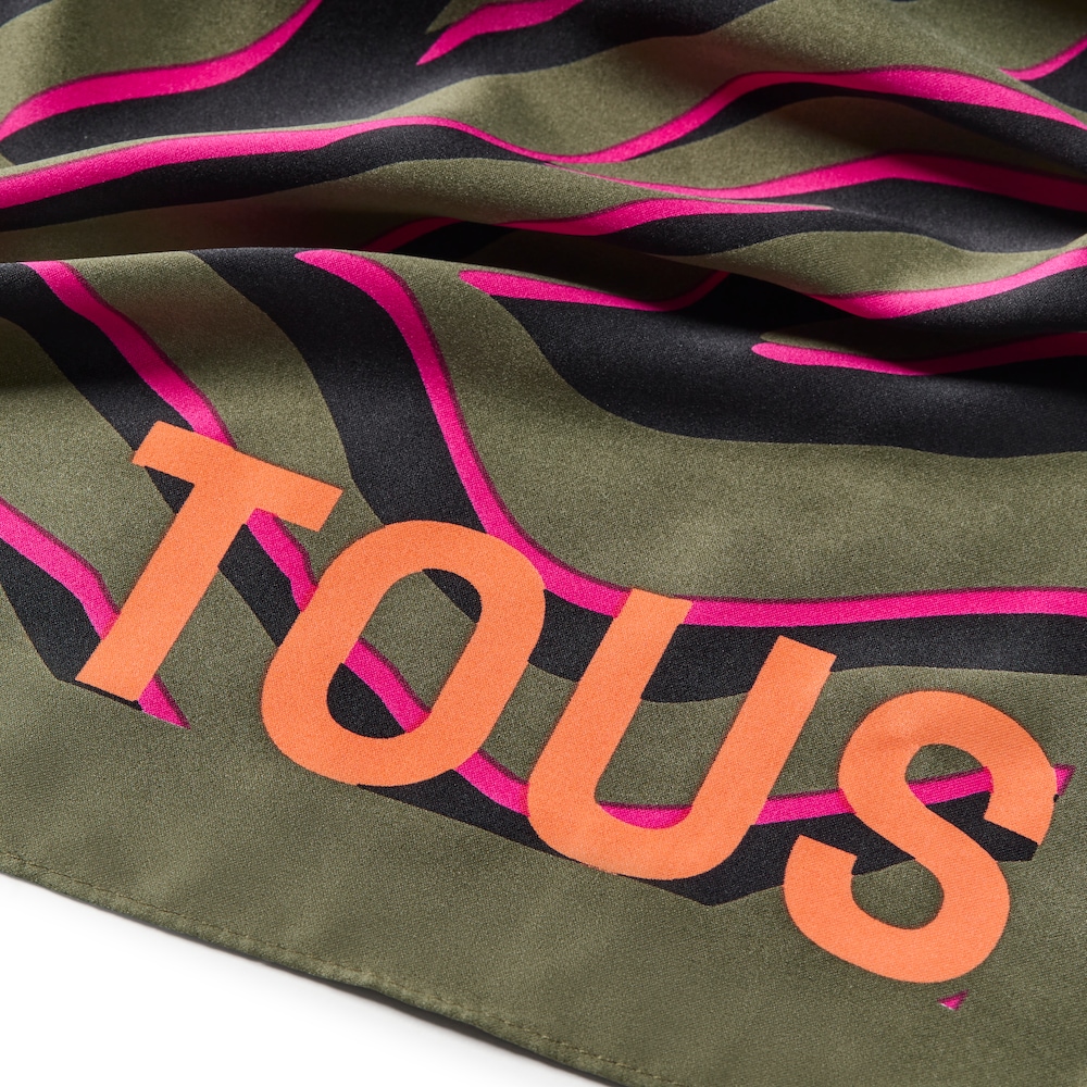 Foulard caqui TOUS Zebra