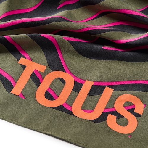 Khaki TOUS Zebra Foulard