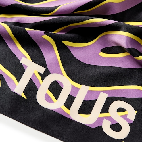Black TOUS Zebra Foulard