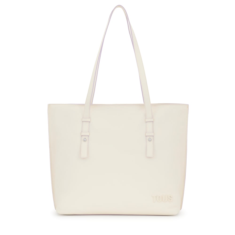 Large beige leather Shopping bag TOUS Candy