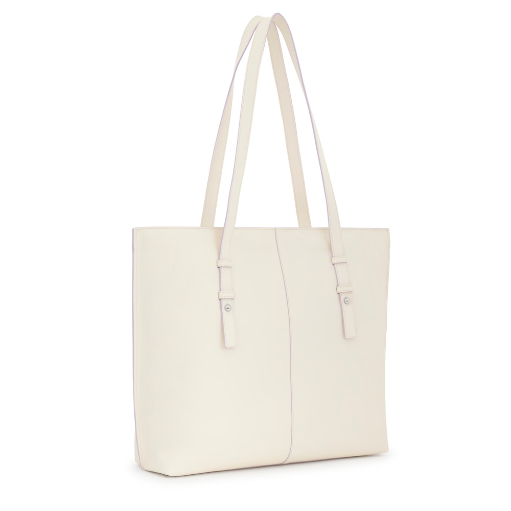 Large beige leather Shopping bag TOUS Candy