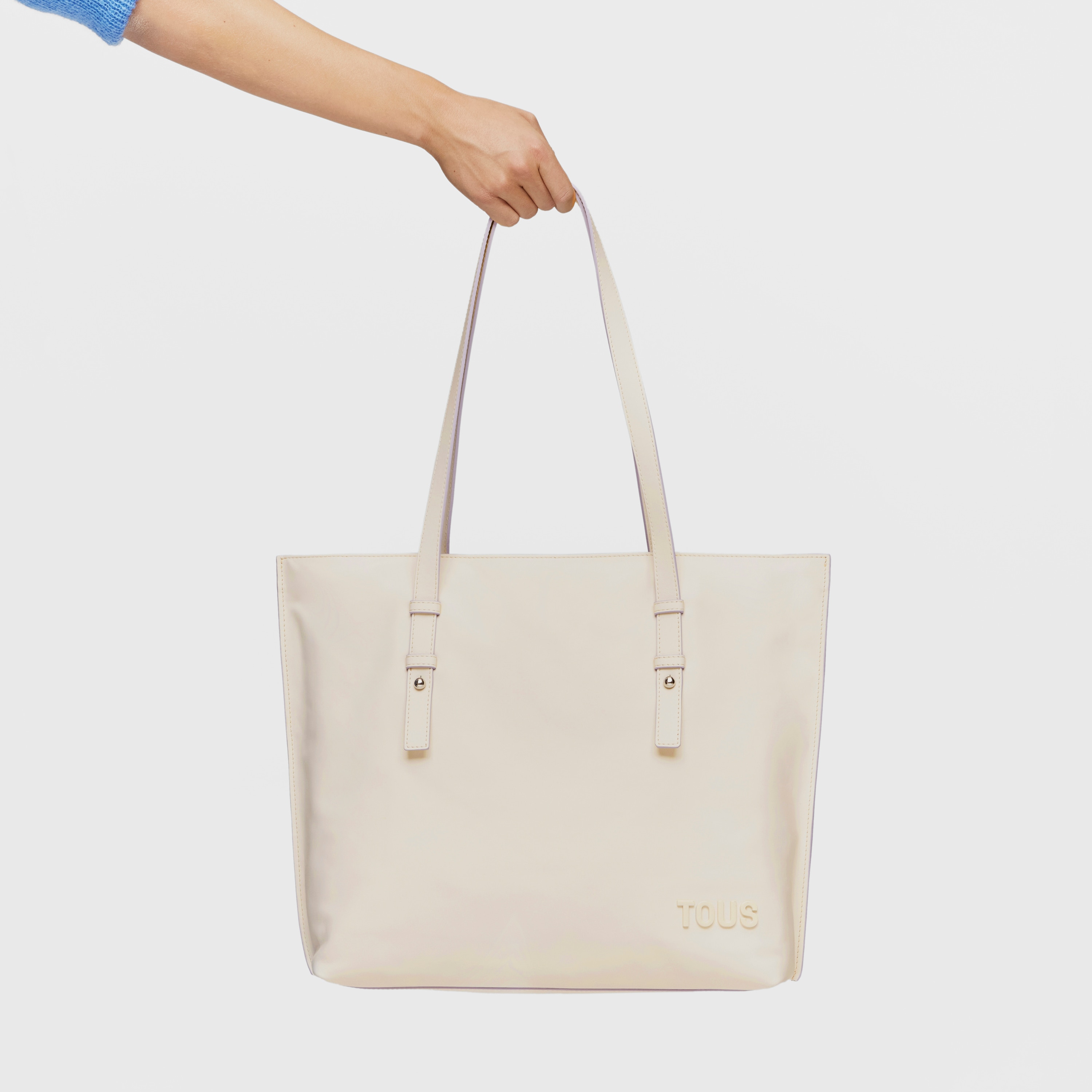 Large beige leather Shopping bag TOUS Candy