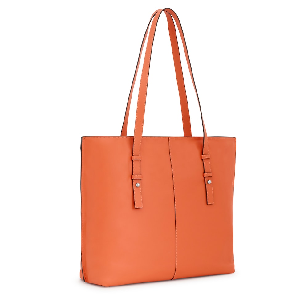 Shopper grande de piel naranja TOUS Candy