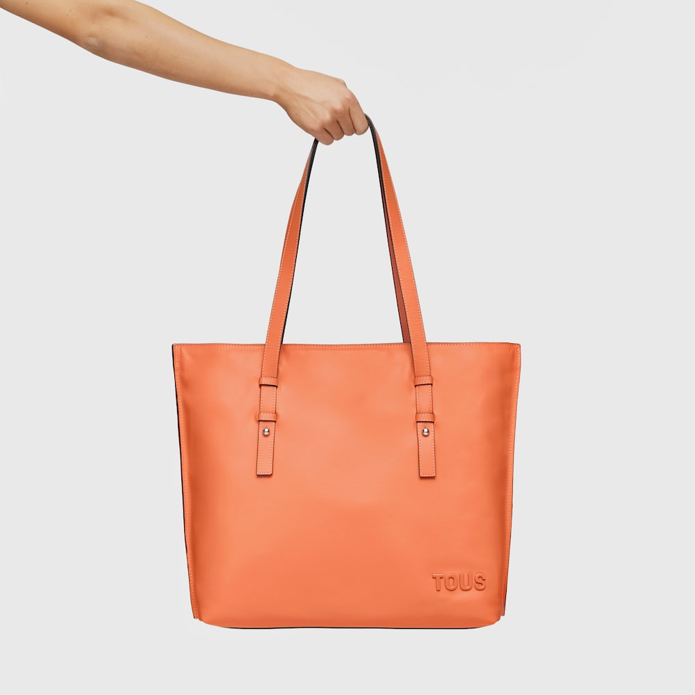 Shopper grande de piel naranja TOUS Candy
