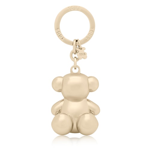 Gold-colored Metal Bold Bear Key ring