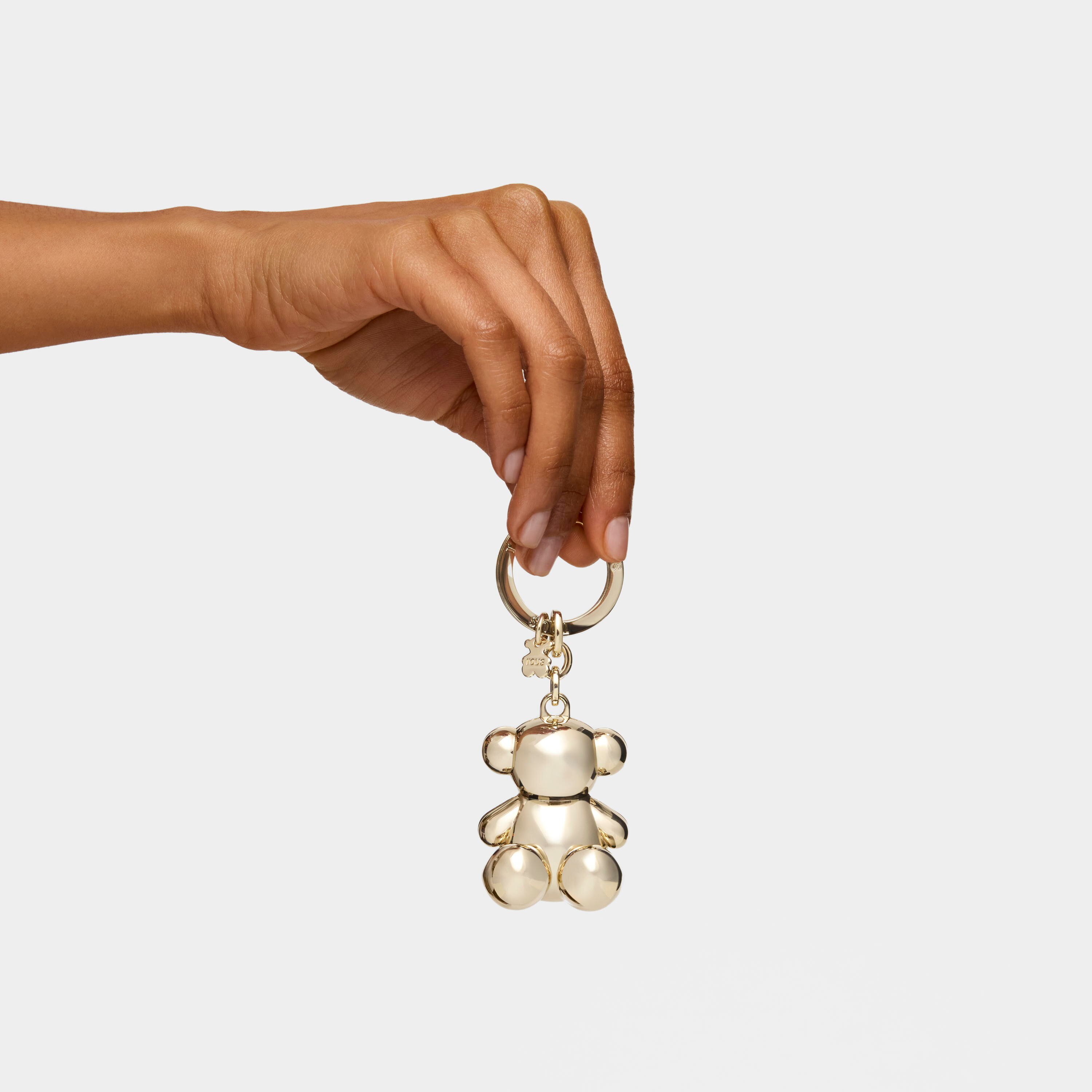 Gold-colored Metal Bold Bear Key ring