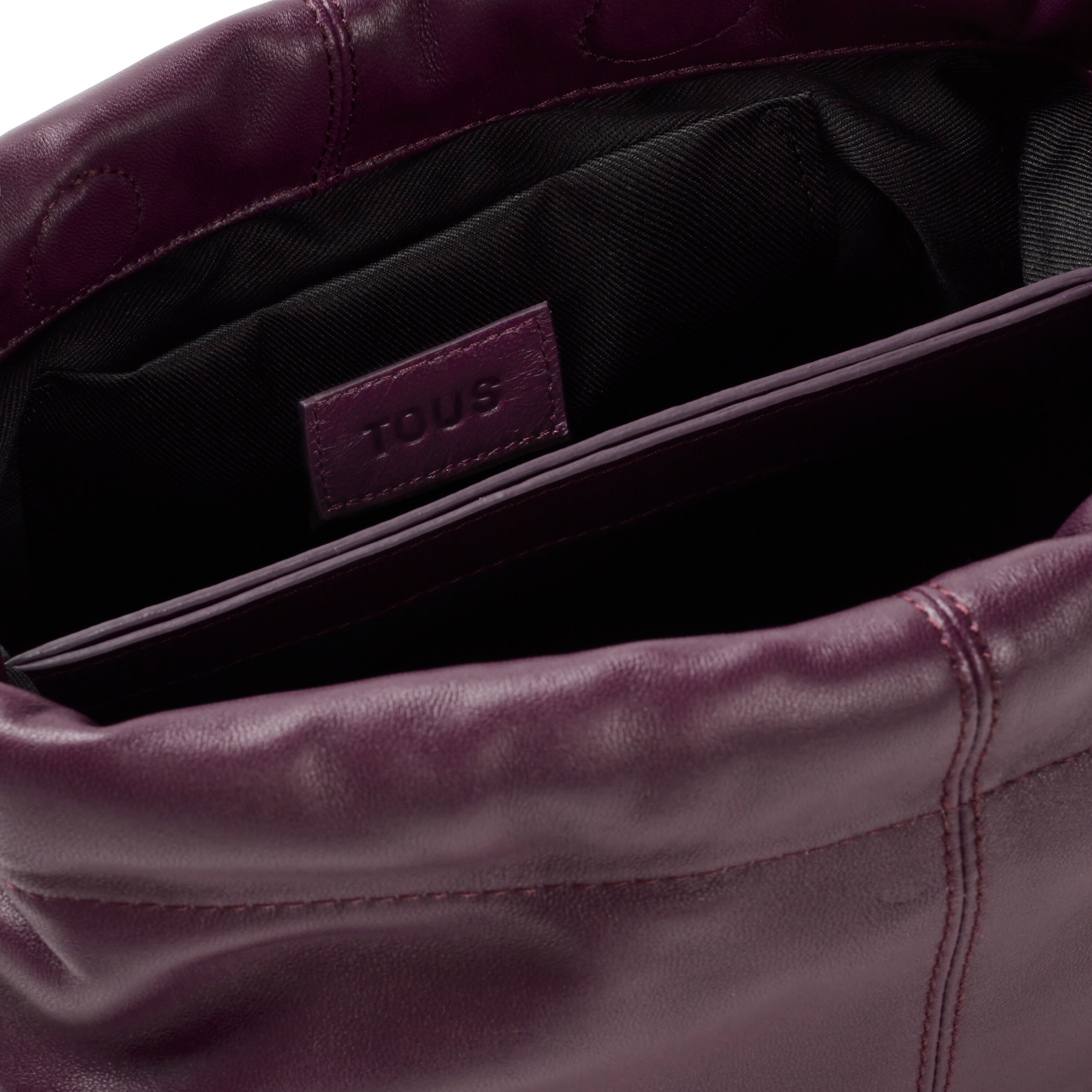 Burgundy-colored leather Crossbody bag TOUS Dolsa