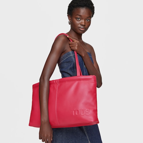 Shopper em pele fúcsia TOUS Dolsa