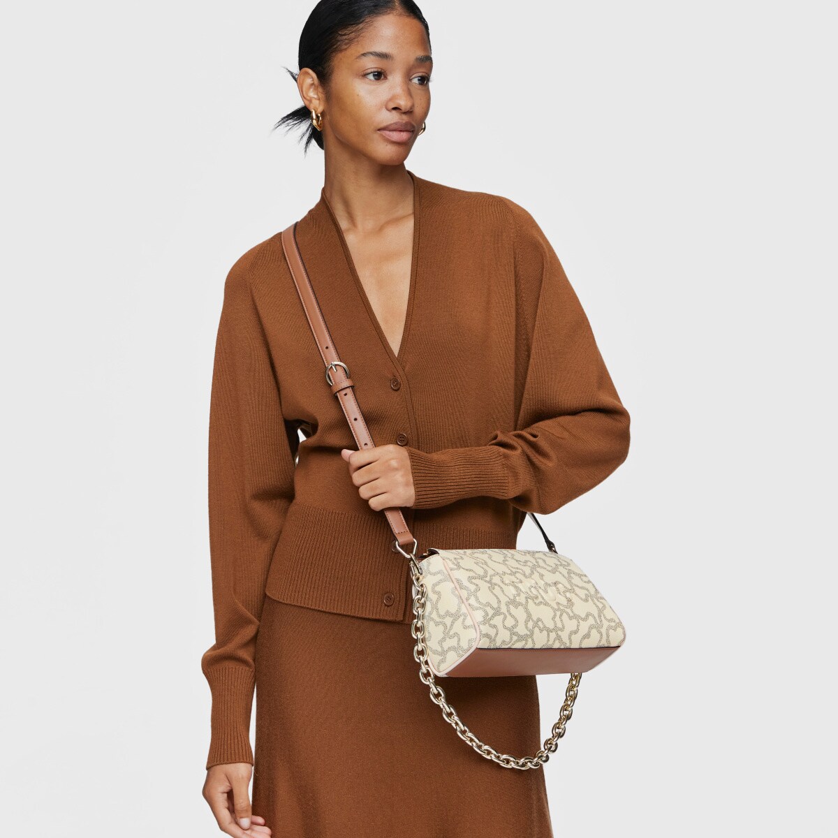 Beige Crossbody bag Kaos Icon