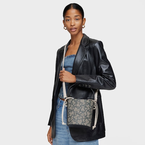 Small black Bucket bag Kaos Icon
