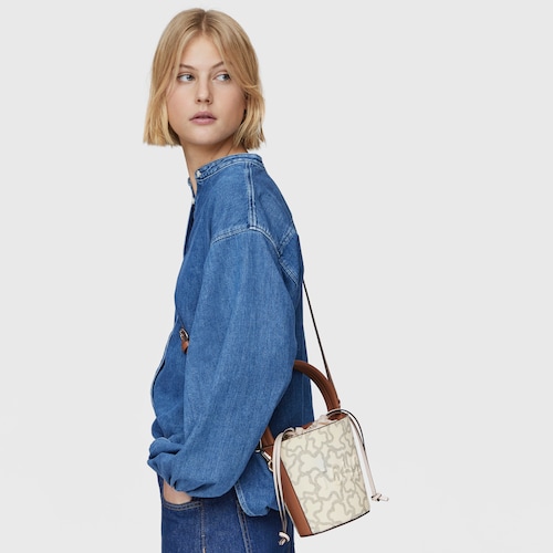 Small beige Bucket bag Kaos Icon