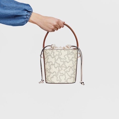 Small beige Bucket bag Kaos Icon