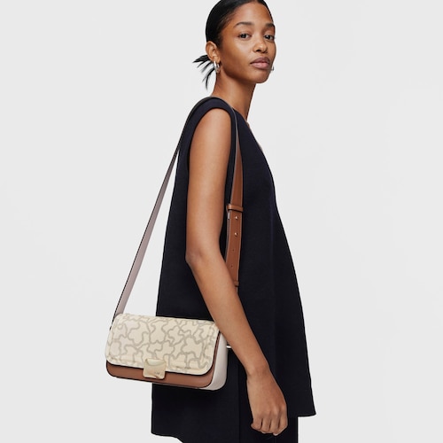 Medium beige Crossbody bag Kaos Icon