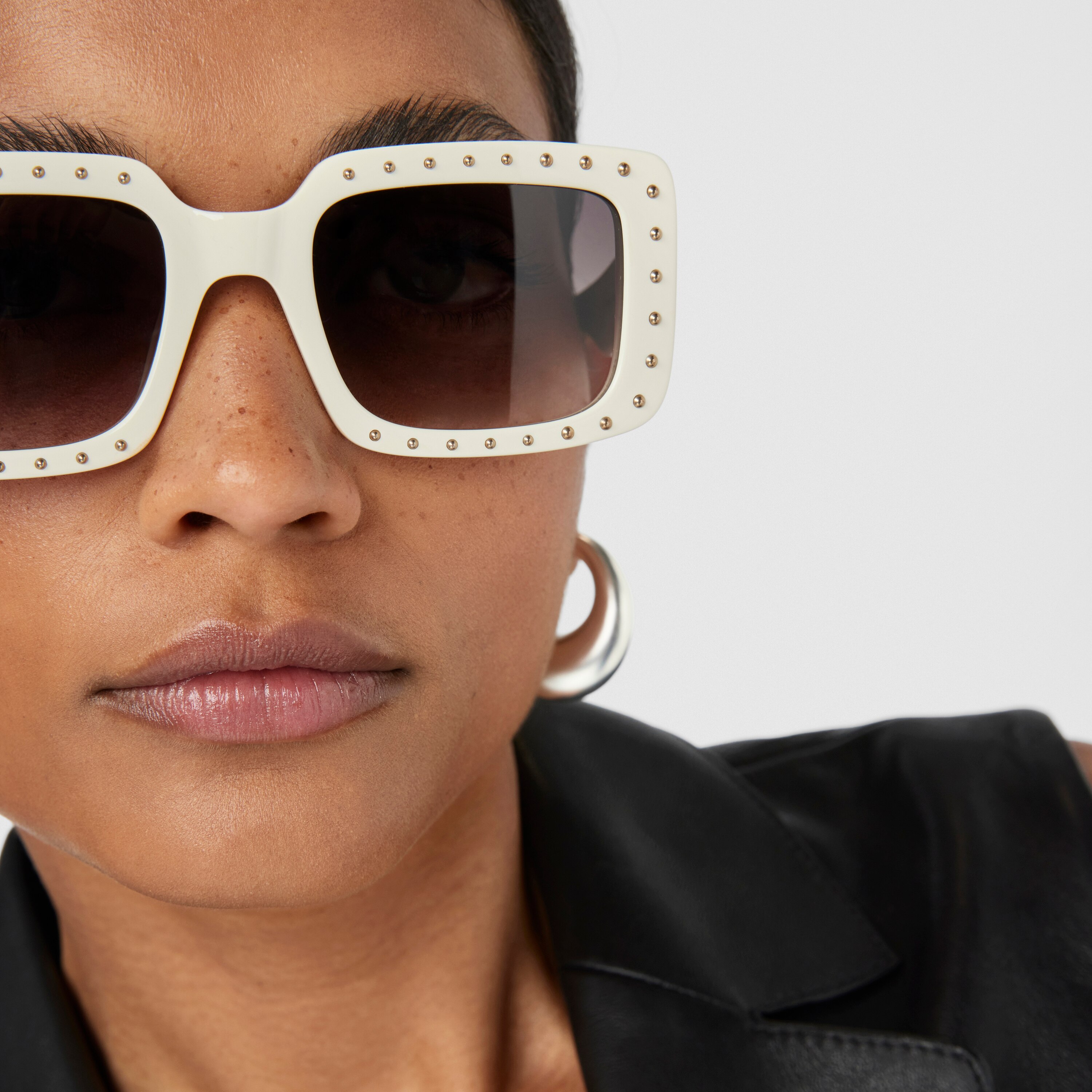 White Sunglasses Studs
