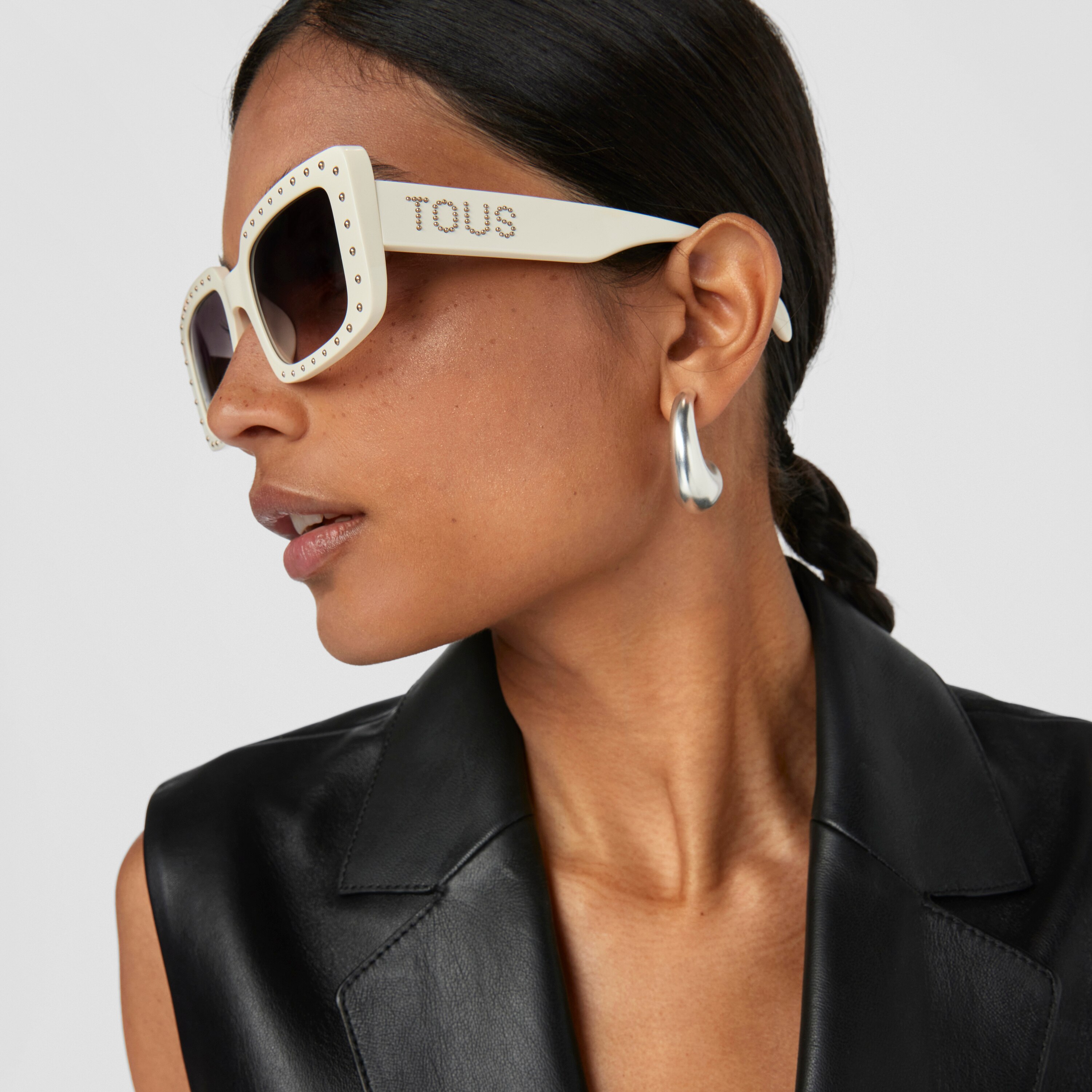 White Sunglasses Studs