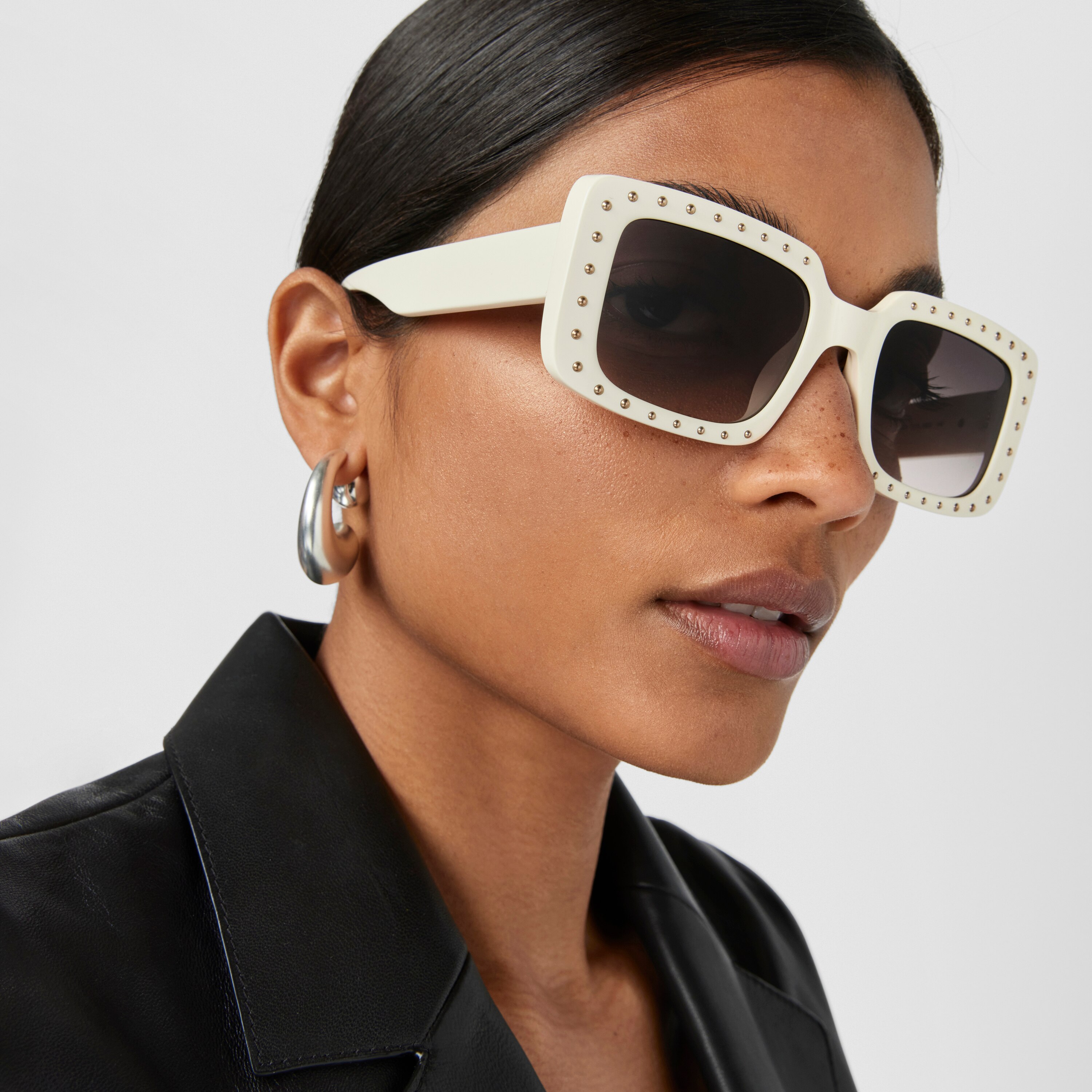 White Sunglasses Studs