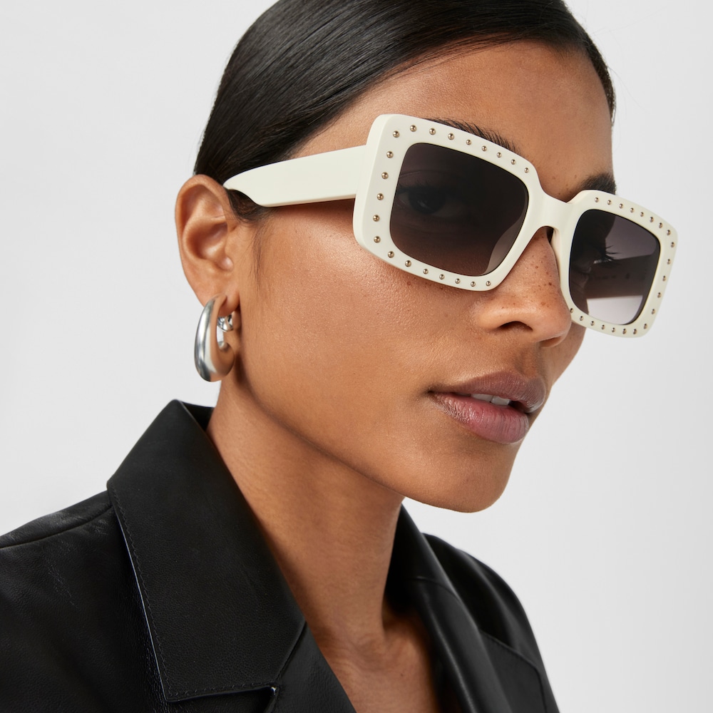 Lunettes de soleil blanches Studs