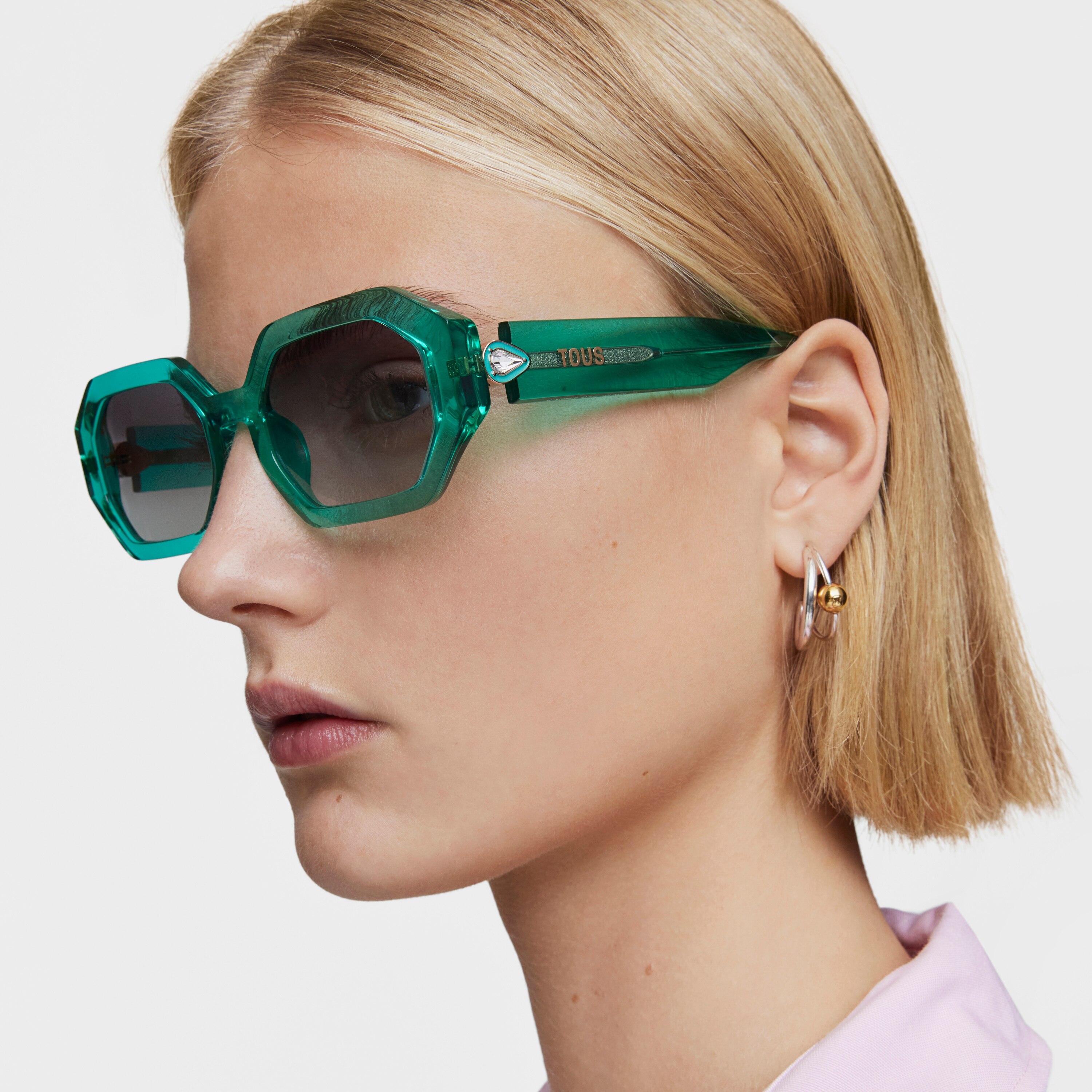 Green Sunglasses TOUS Geometric
