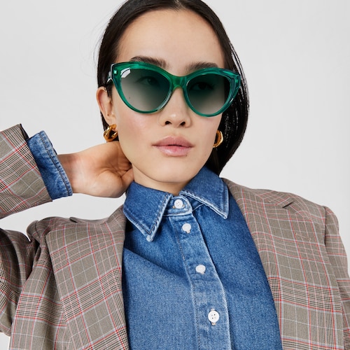 Green Sunglasses Butterfly