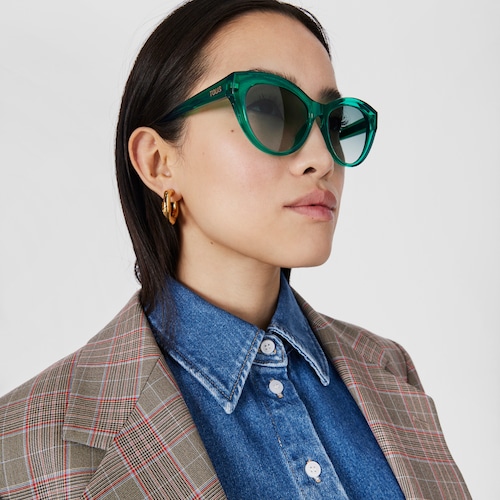 Green Sunglasses Butterfly