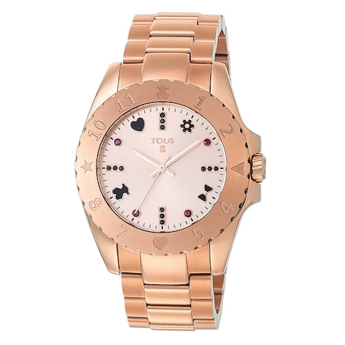 Pink IP Steel Motif Watch image number 0