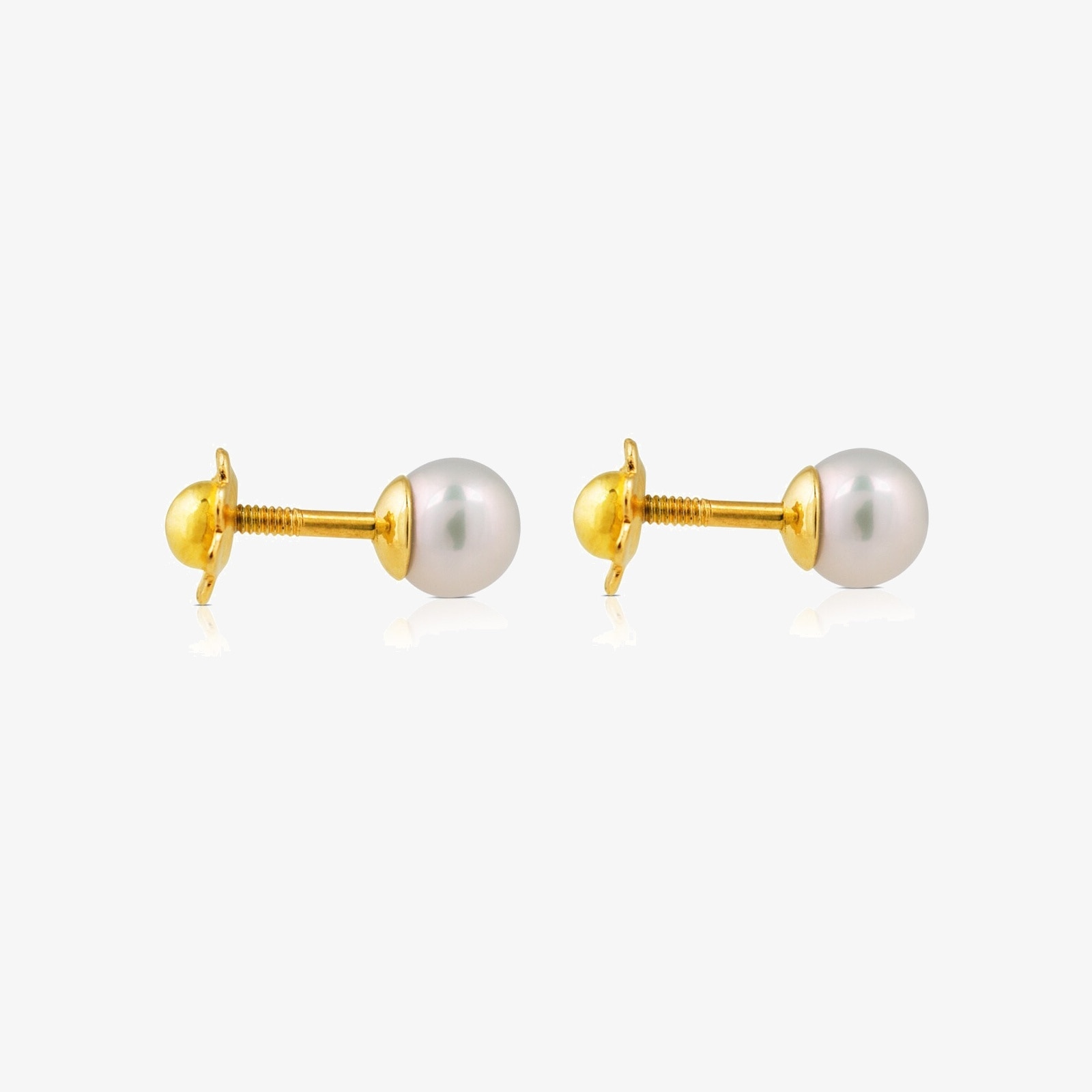 18K solid gold Baby TOUS Earrings with pearls