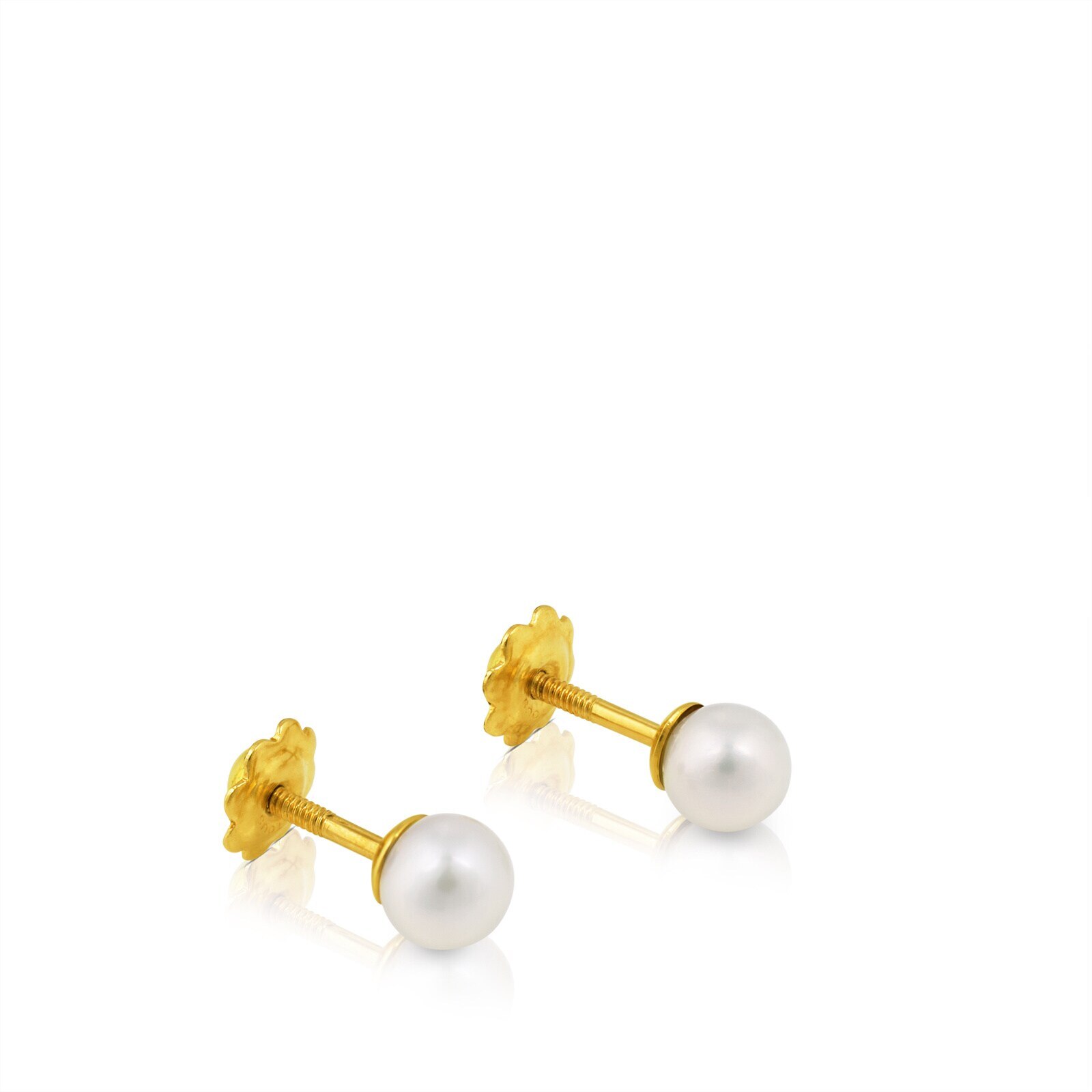 Gold Baby TOUS Earrings with pearls