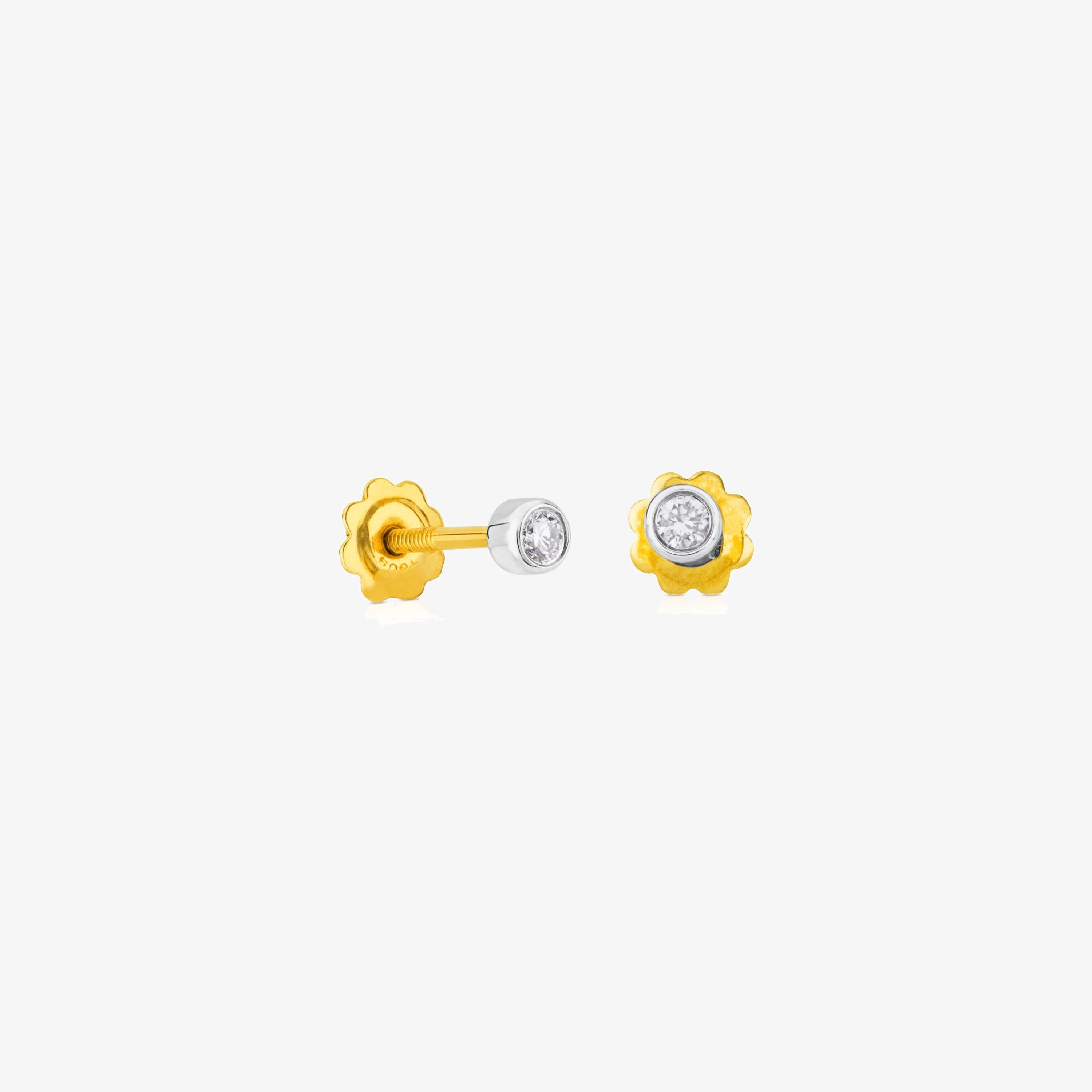 18K Solid gold and 18K white gold TOUS Diamonds Earrings